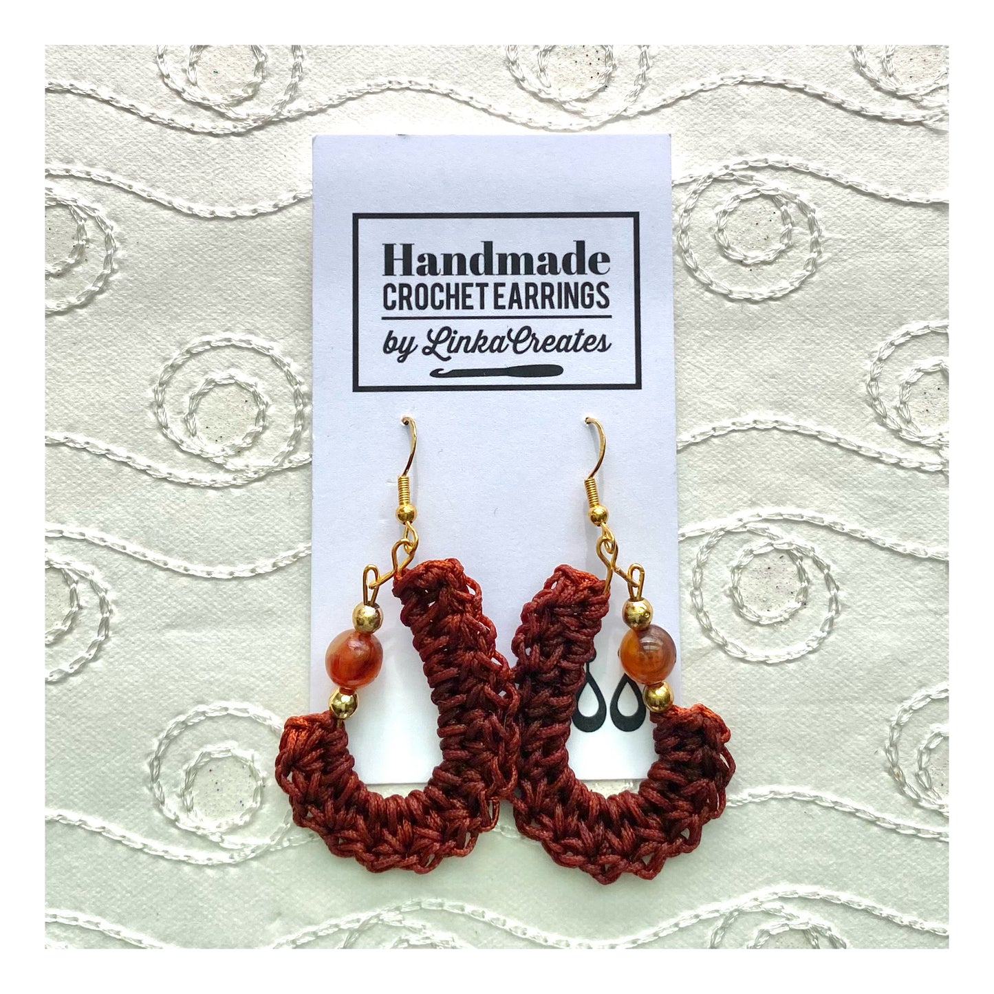 KIDNEY BEAN Crochet Earrings