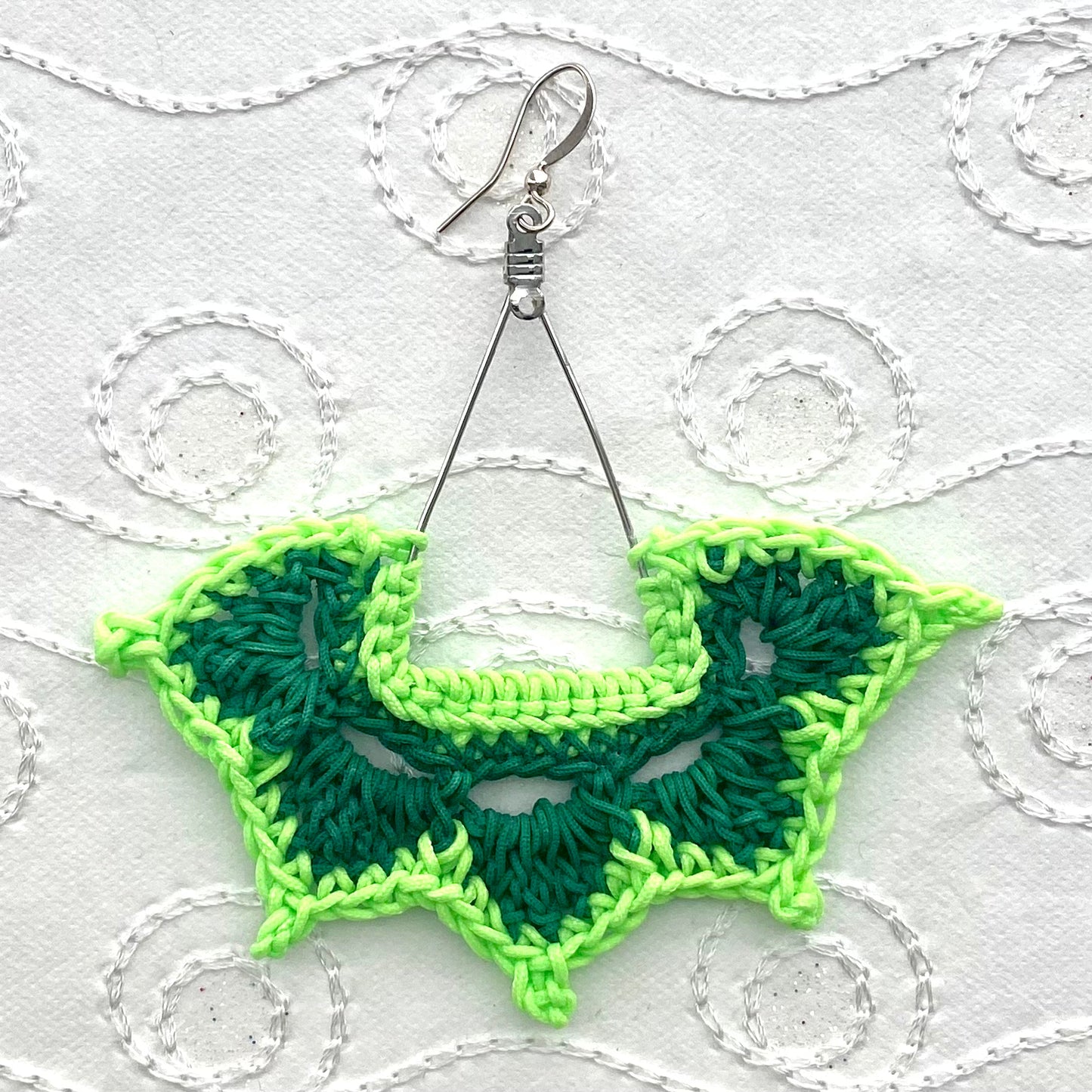 TWO-TONE Handmade Crochet Earrings