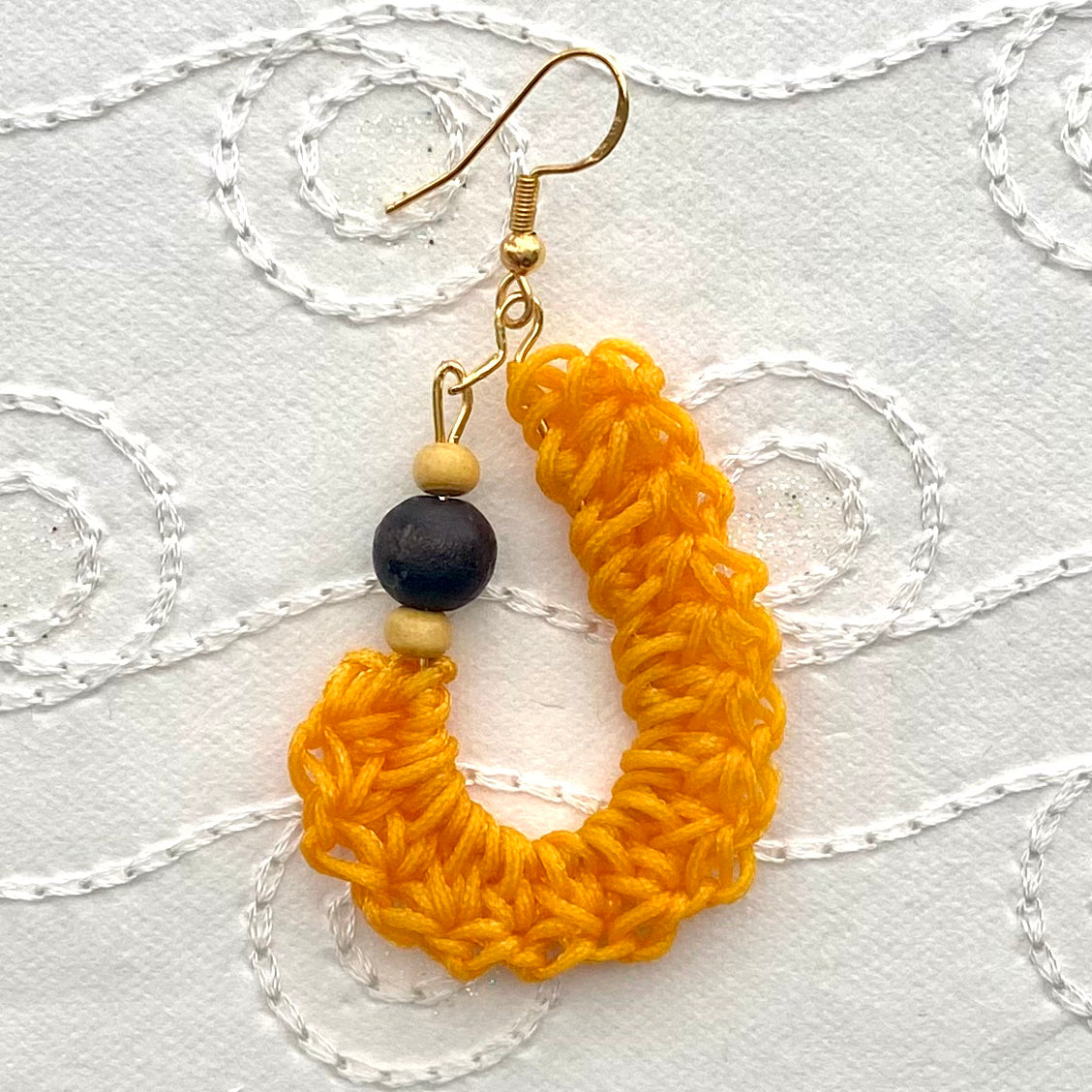 KIDNEY BEAN Crochet Earrings