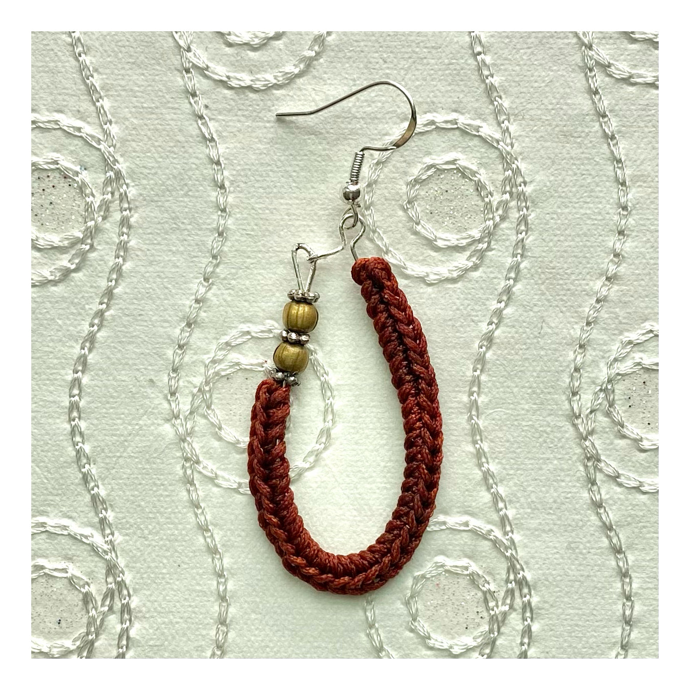 KIDNEY BEAN Crochet Earrings