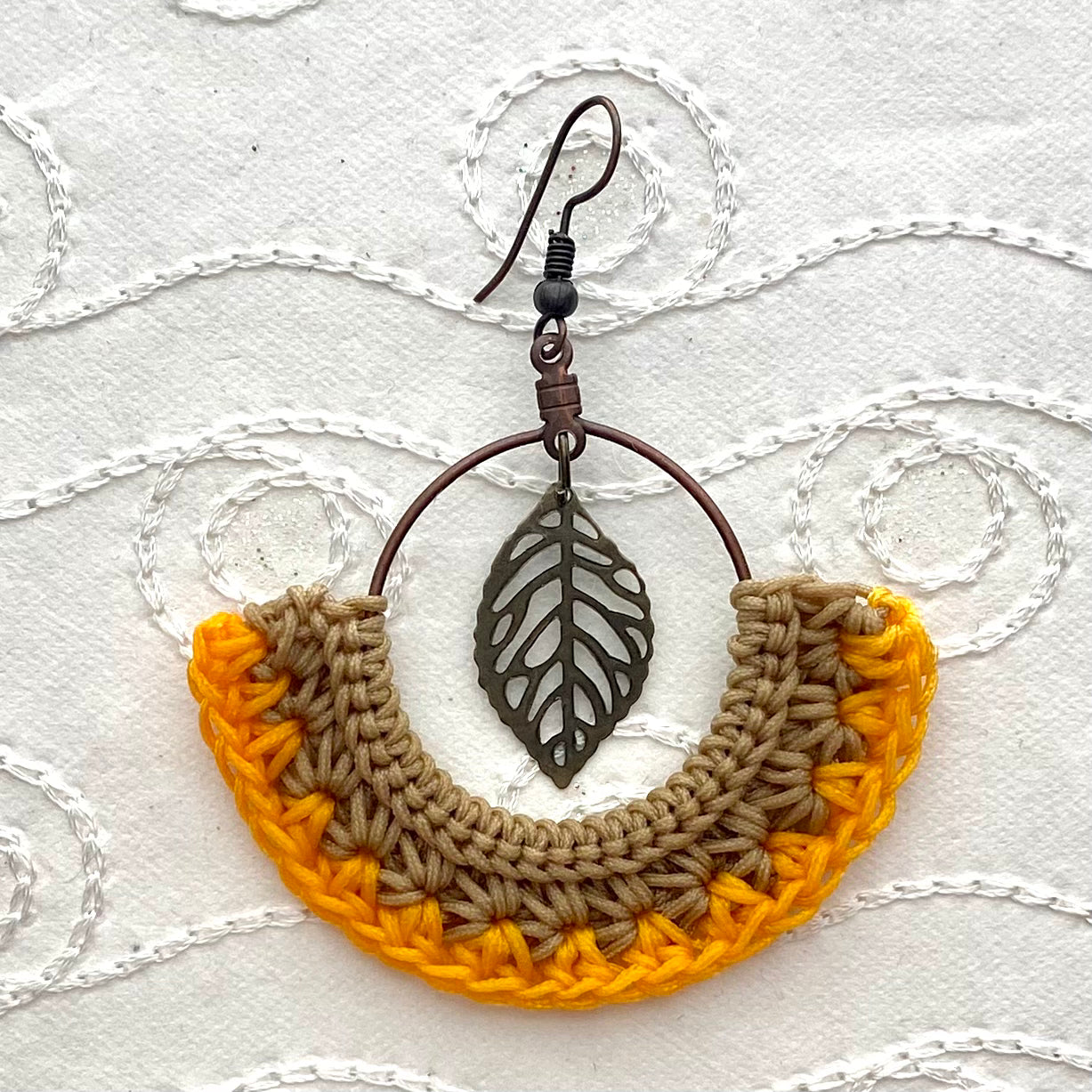 TWO-TONE Handmade Crochet Earrings