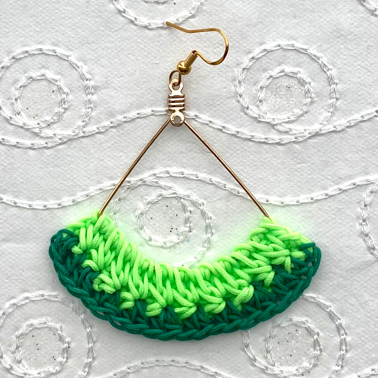 TWO-TONE Handmade Crochet Earrings