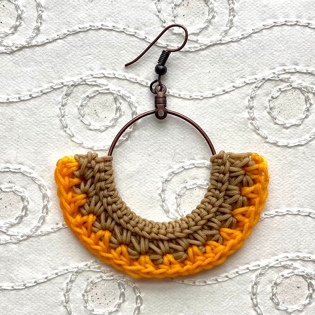 TWO-TONE Handmade Crochet Earrings