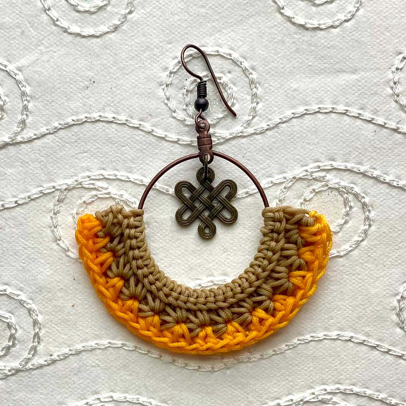 TWO-TONE Handmade Crochet Earrings