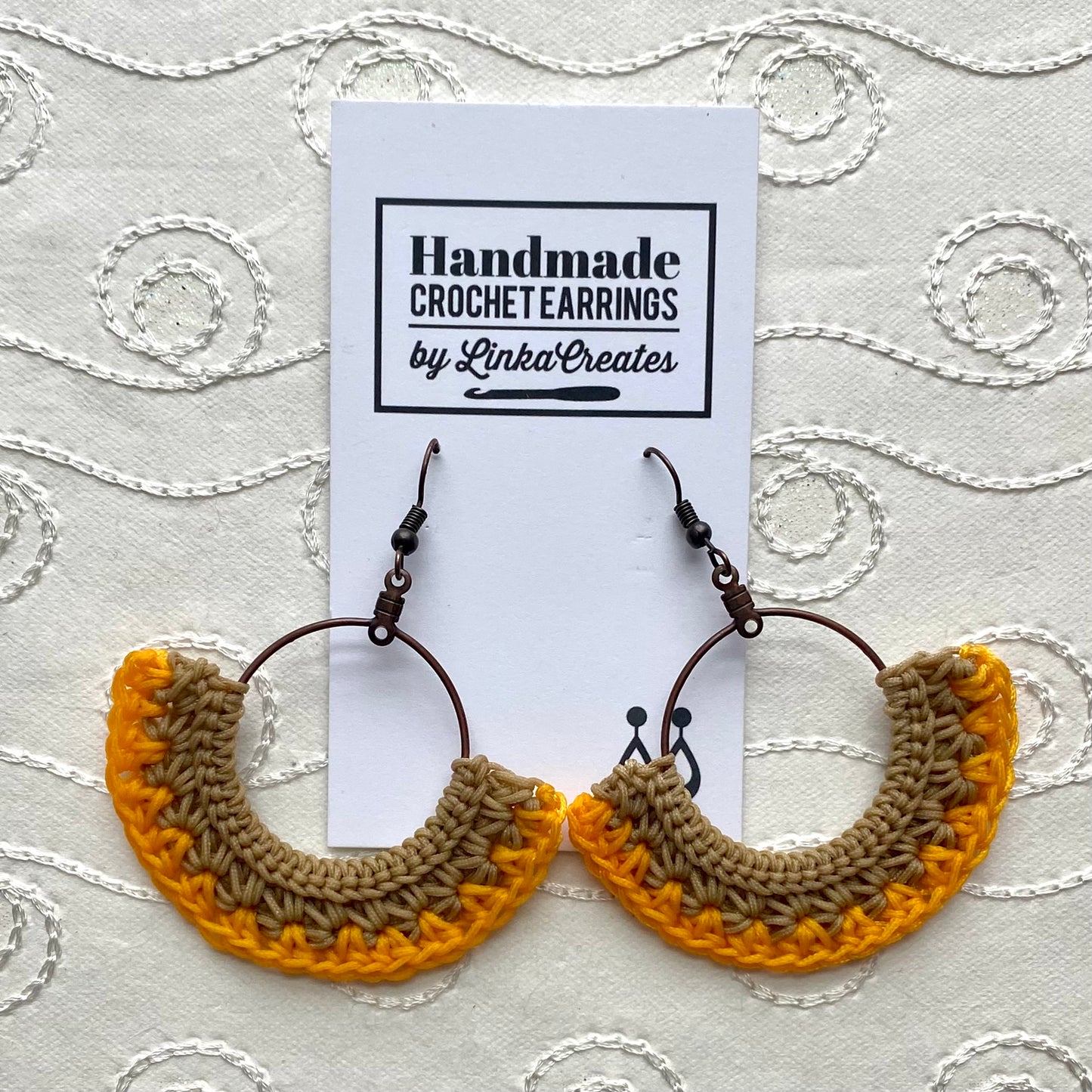 TWO-TONE Handmade Crochet Earrings