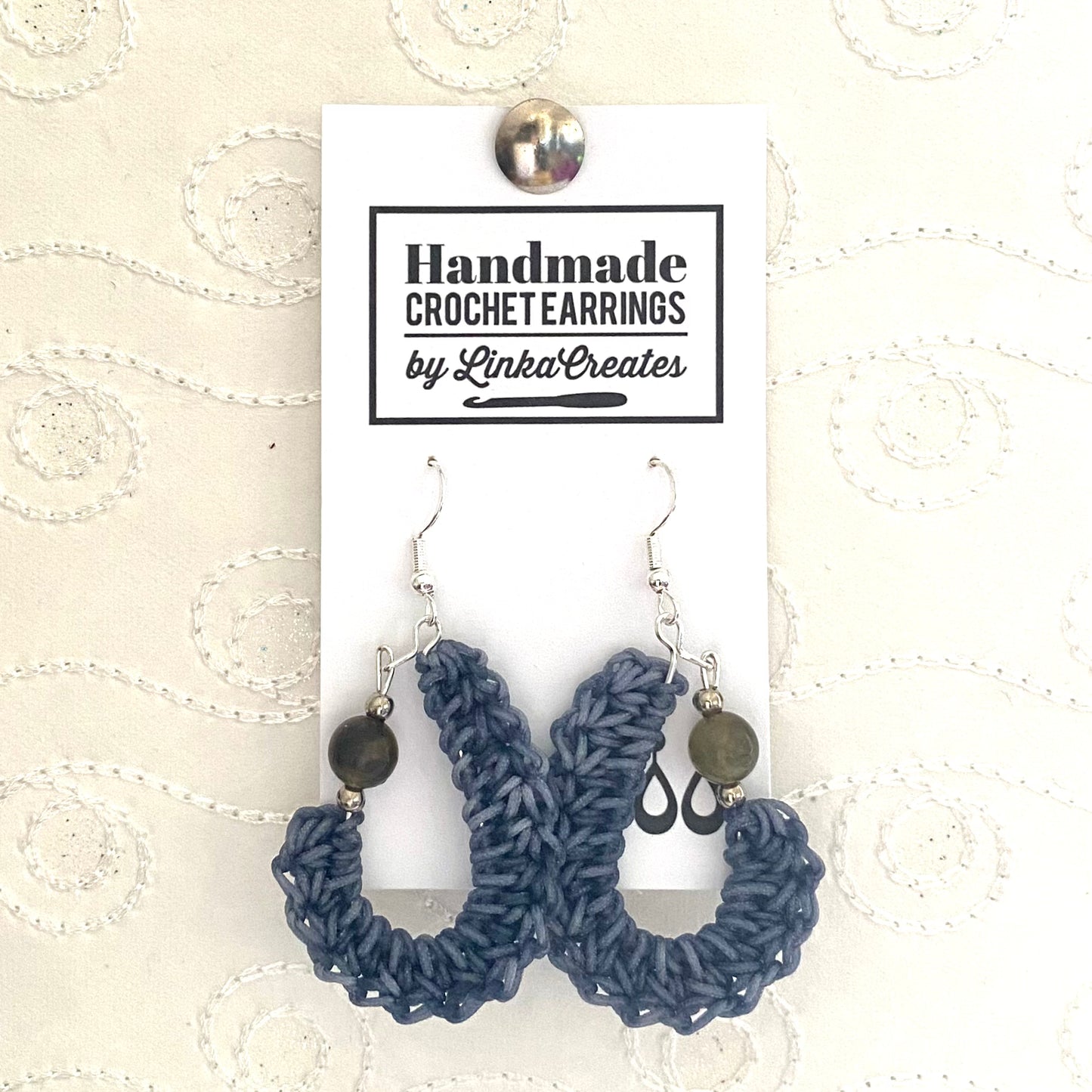 KIDNEY BEAN Crochet Earrings