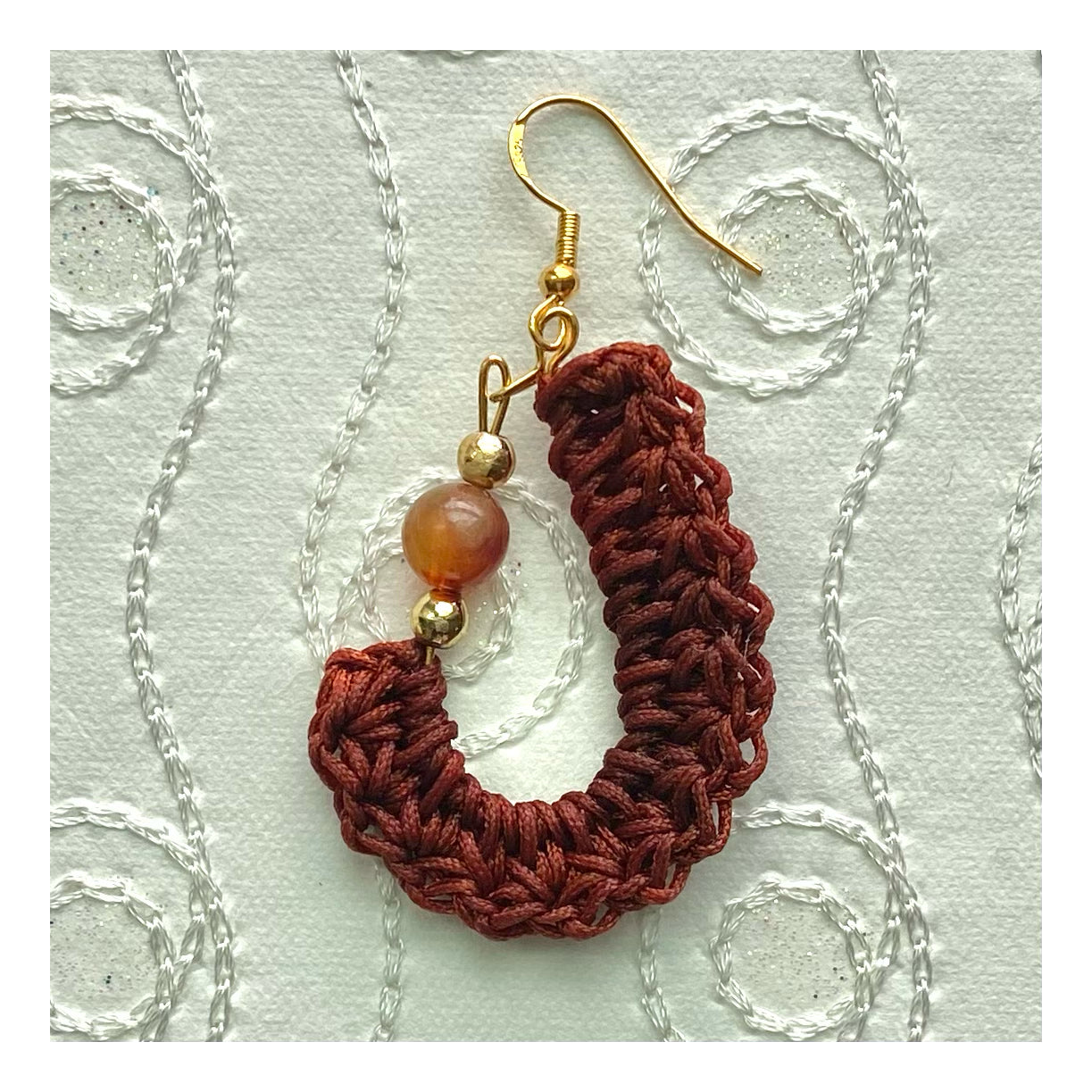 KIDNEY BEAN Crochet Earrings